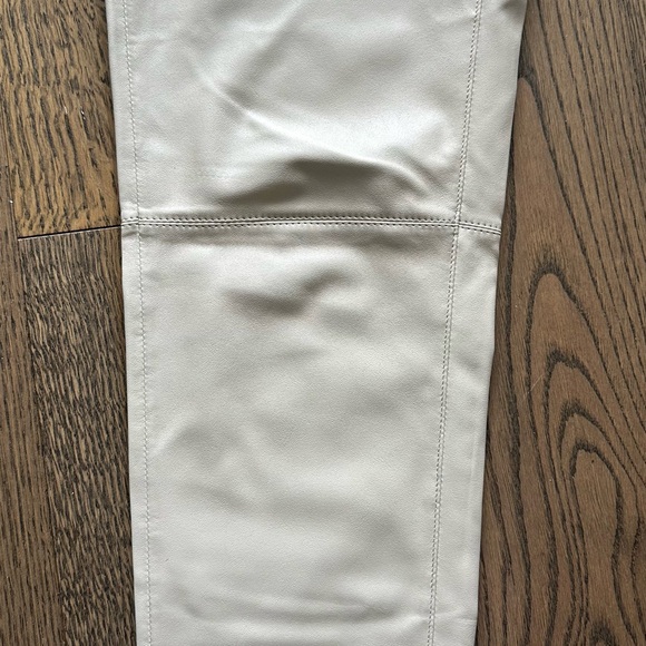 Adriano Goldschmied Faux Leather Pants, Size 26 - Luxe Beige - Picture 4 of 9